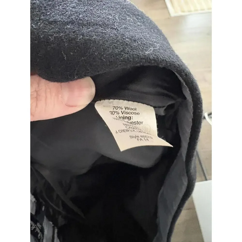 J Crew The Pencil Skirt Wool Black 8